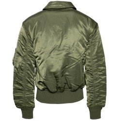 Alpha Industries CWU 45/P Bomber Μπουφάν Με Γιακά Χακί