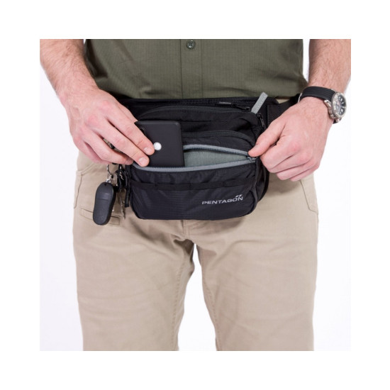 Pentagon Τσαντάκι Μέσης Runner Black